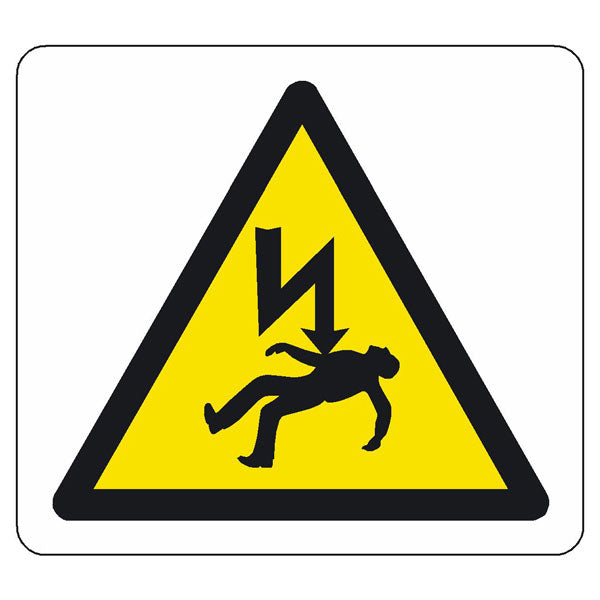 warning symbol only danger of death 100 x 100mm sign