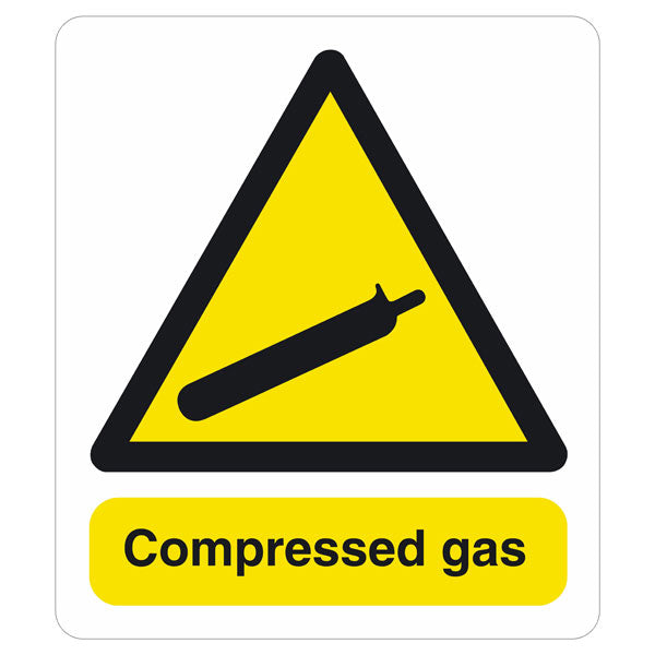Compressed Gas 600 x 400mm sign