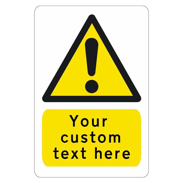 Warning Safety Sign - Custom Text (300 x 200mm) | Pittman