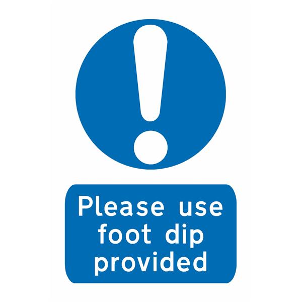 Please Use Foot Dip Farm Safety Sign