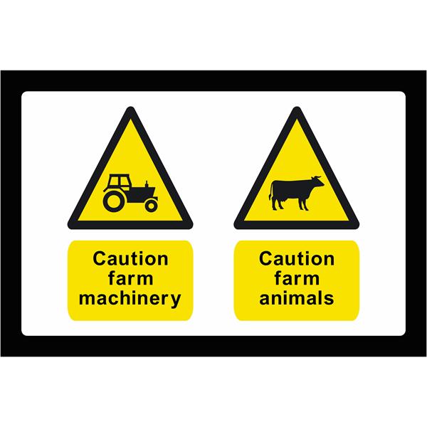 Caution Farm Machinery/Animals Farm Safety Sign