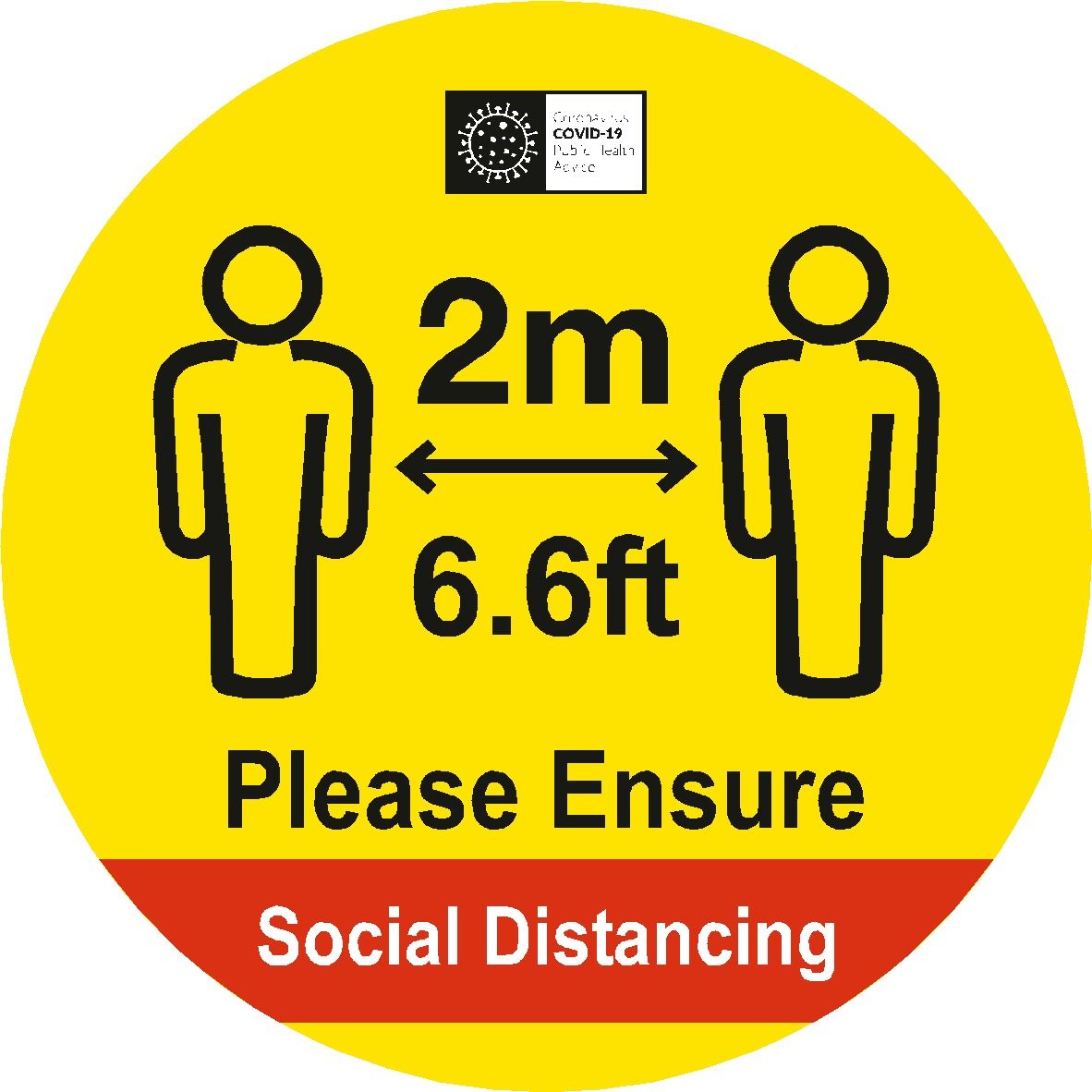 Please Ensure Social Distancing Floor Graphic