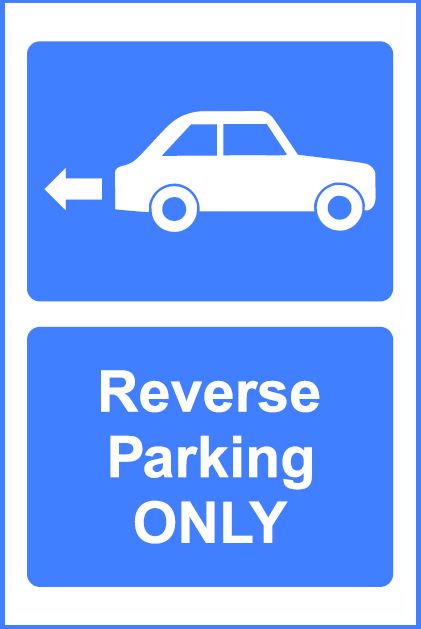 Sticker Reverse Parking Reverse Parking Signs | Pittman