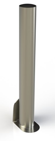 Semi Dome Removable Stainless Steel Bollard Ø 114mm