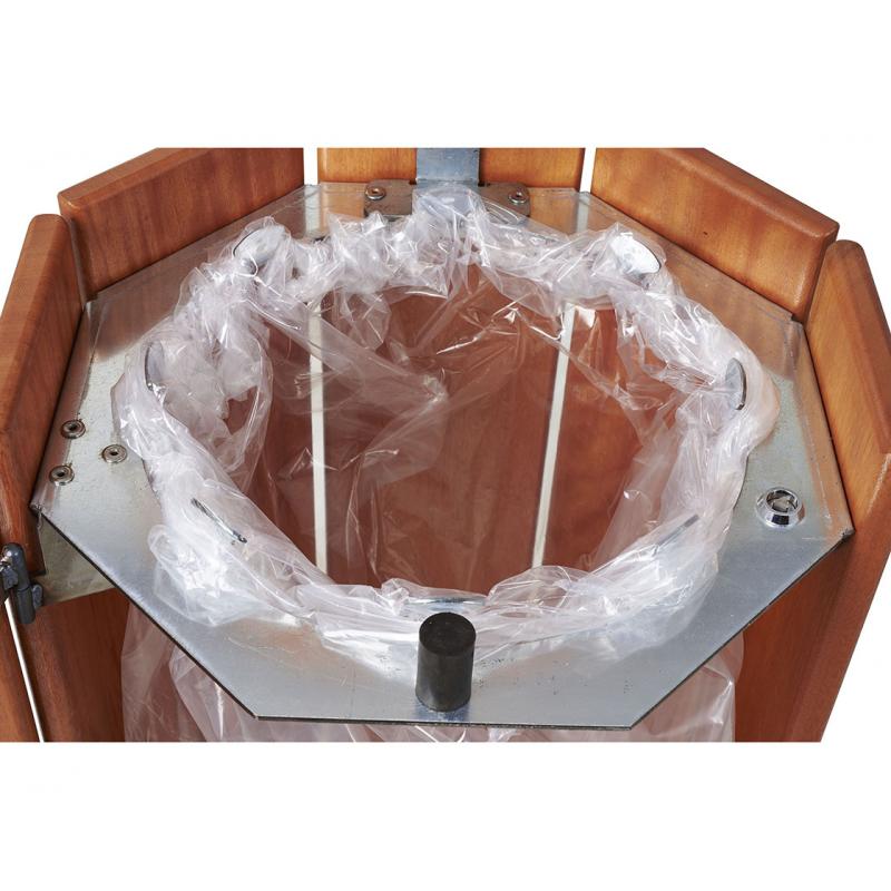 Seville Octagonal Wooden Litter Bin | Pittman