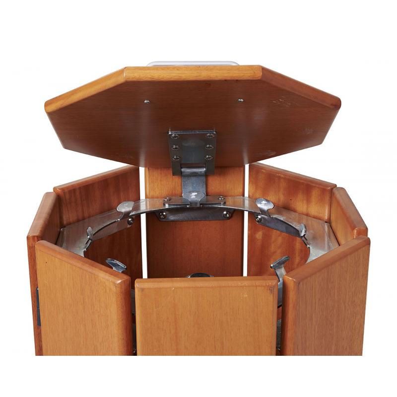 Seville Octagonal Wooden Litter Bin | Pittman