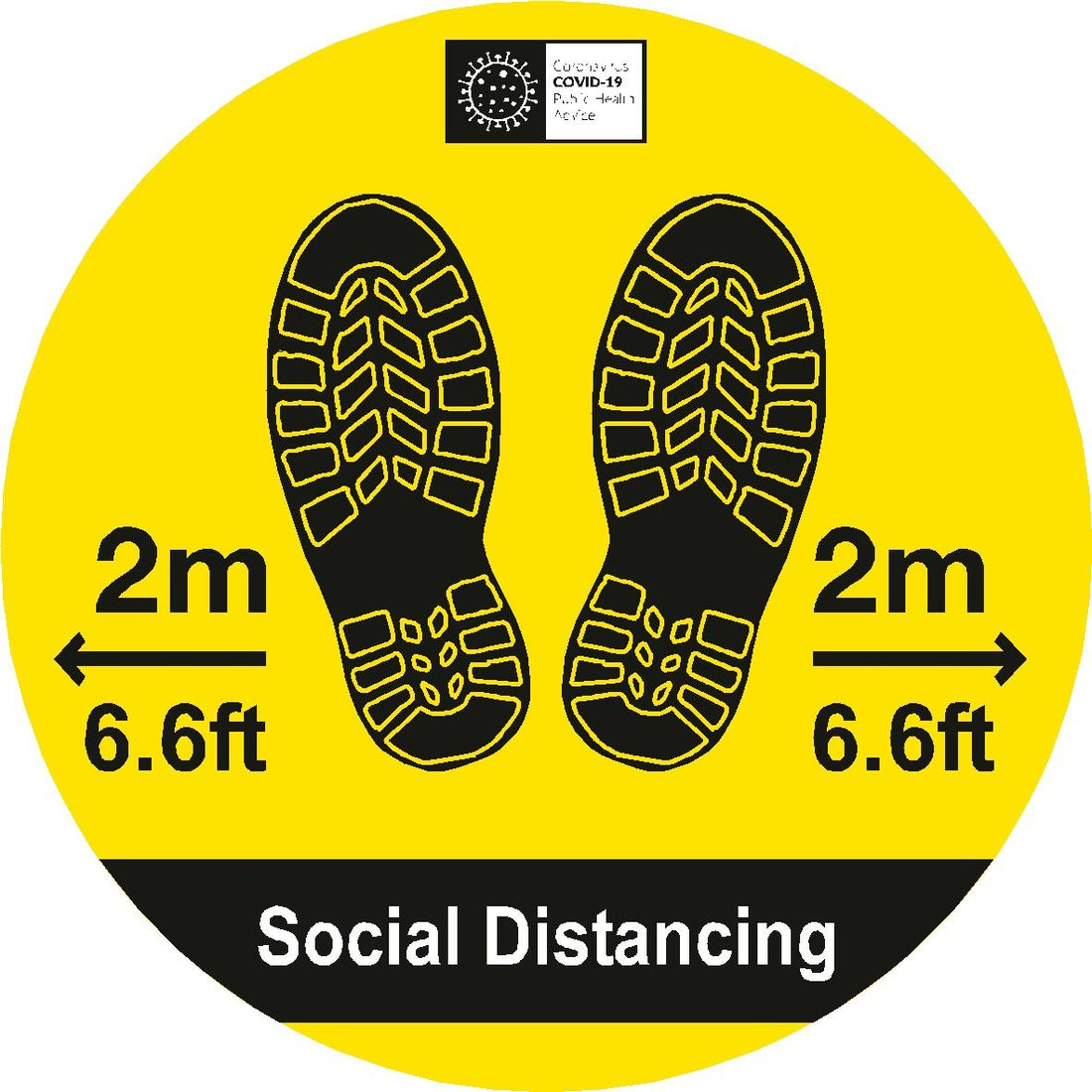Social Distancing Feet Symbol Floor Graphic | Pittman