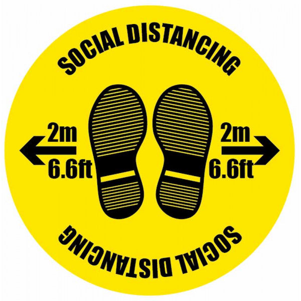 Social Distancing Footprints Floor Graphic