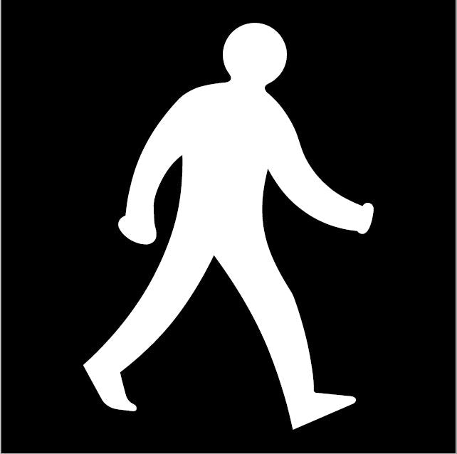 Walking Man Stencil - Polycarbonate