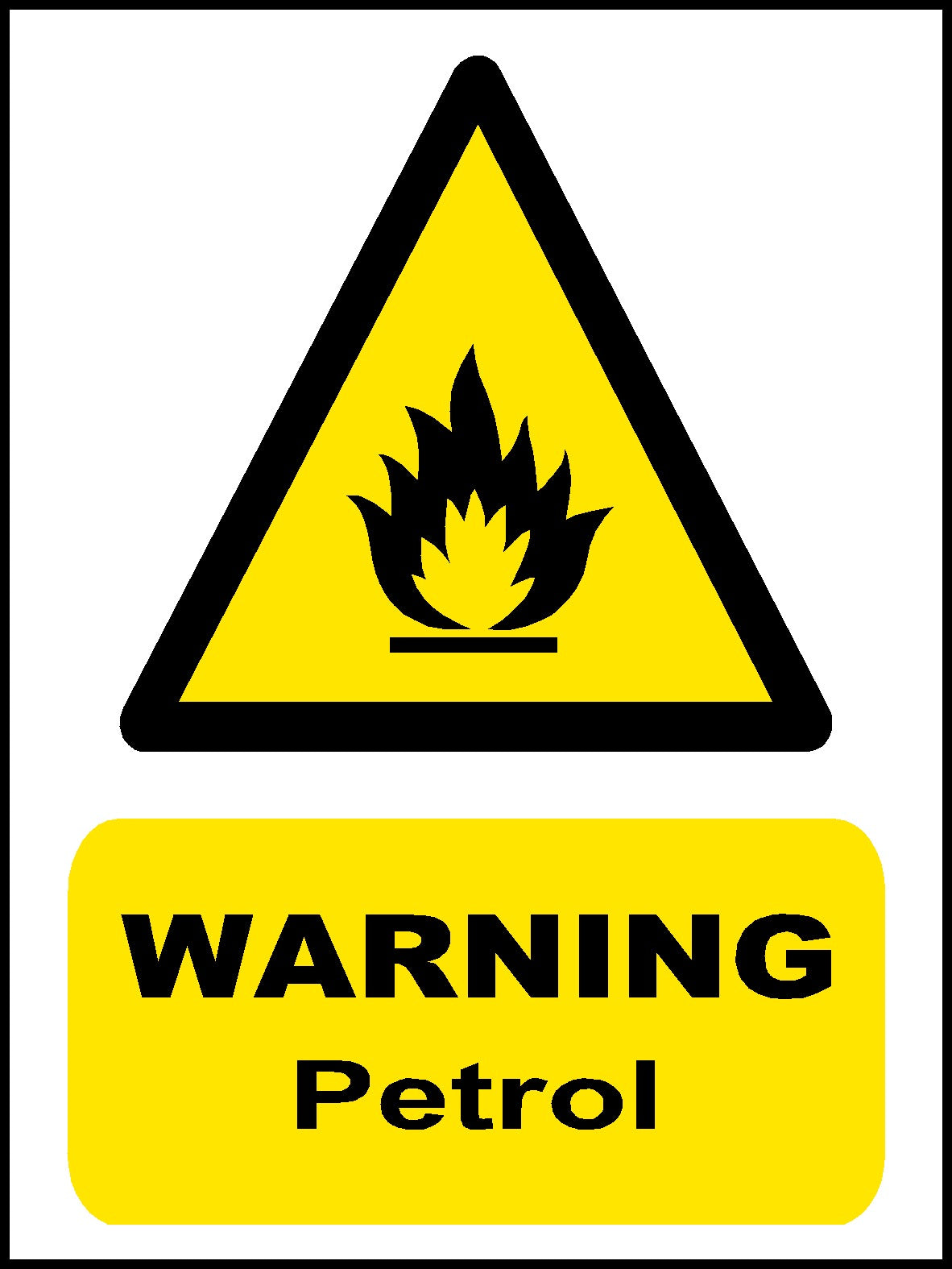 Warning Petrol Sign