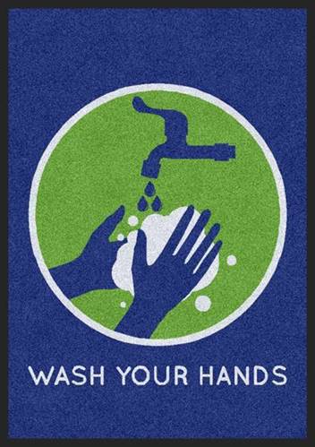 Wash Your Hands Logo Mat